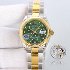 CLASSIC 31MM GOLD-TONE CASE BLUE DIAL WATCH