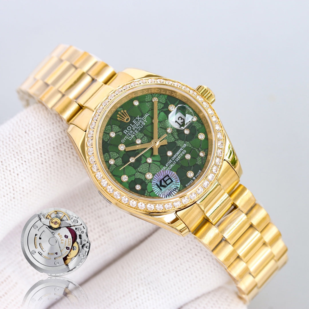 CLASSIC 31MM GOLD-TONE CASE BLUE DIAL WATCH