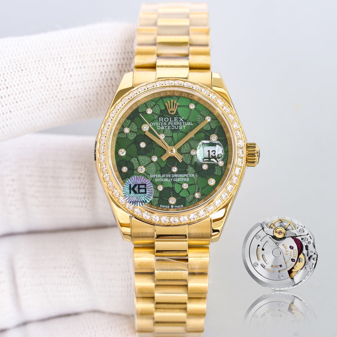 CLASSIC 31MM GOLD-TONE CASE BLUE DIAL WATCH
