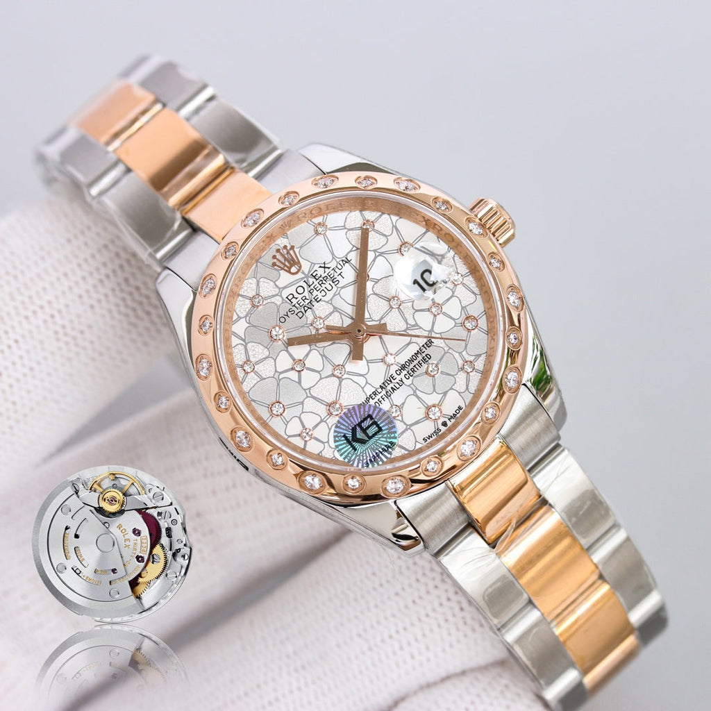 CLASSIC 31MM TWO-TONE ROSE GOLD-TONE & STEEL GREY DIAL WATCH