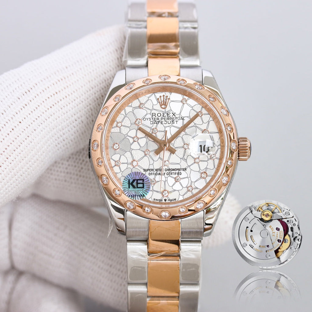 CLASSIC 31MM TWO-TONE ROSE GOLD-TONE & STEEL GREY DIAL WATCH
