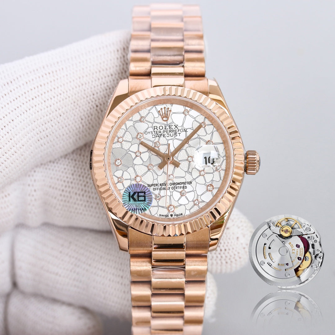 CLASSIC 31MM ROSE GOLD-TONE CASE GREY DIAL WATCH