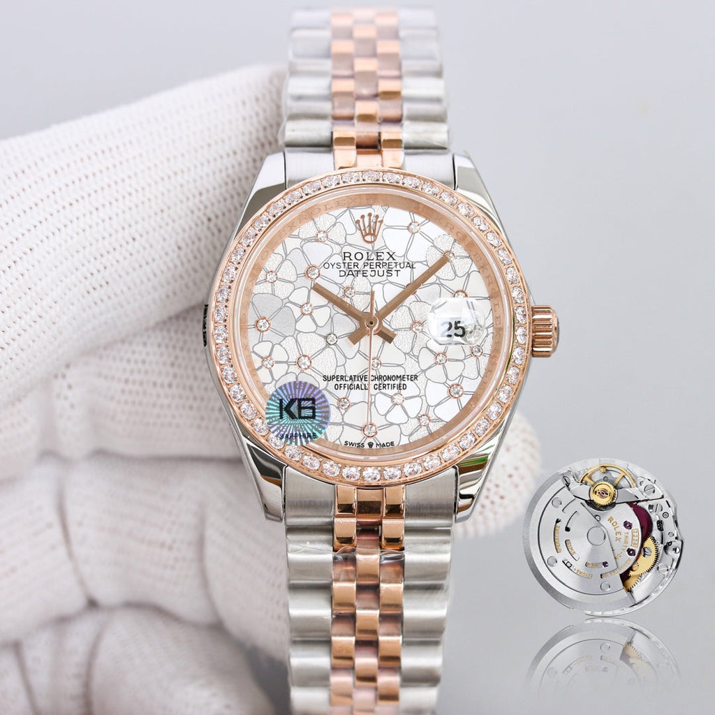 CLASSIC 31MM TWO-TONE ROSE GOLD-TONE & STEEL GREY DIAL WATCH