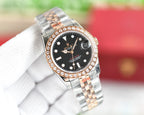 CLASSIC 36MM DIAMOND BEZEL STEEL BRACELET WATCH