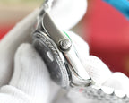 CLASSIC 36MM DIAMOND BEZEL STEEL BRACELET WATCH