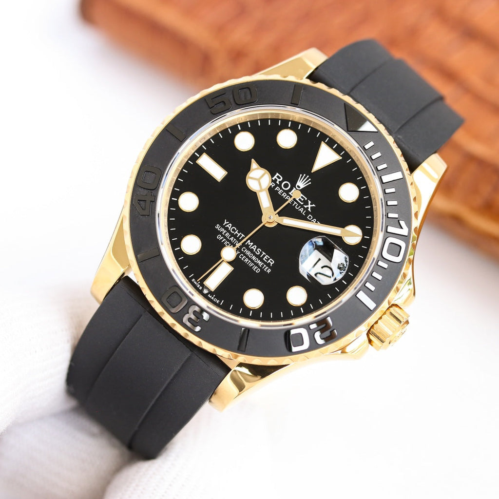 CLASSIC 42MM GOLD-TONE CASE CERAMIC BEZEL WATCH