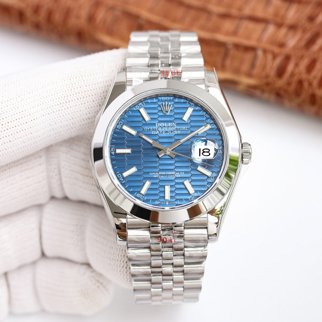 CLASSIC 41MM SMOOTH BEZEL FLUTED DIAL WATCH