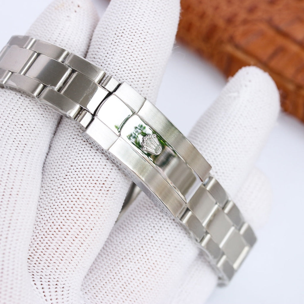 CLASSIC 31MM SILVER & BLUE FLORAL DIAL WATCH