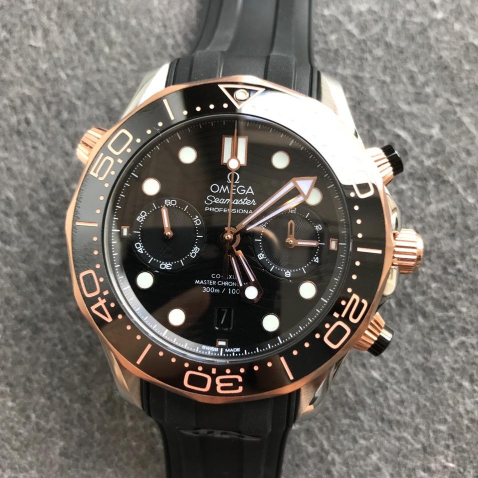 VARELLO CLASSIC DIVER 300M ROSE GOLD CASE 44MM CHRONOGRAPH BLACK DIAL