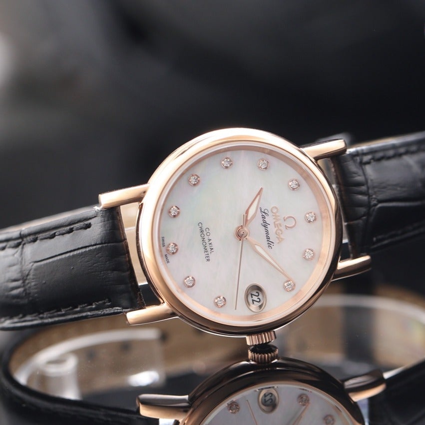 VARELLO CLASSIC LADYMATIC 31MM MOP DIAL LEATHER STRAP
