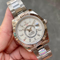 CLASSIC 42MM WHITE DIAL STAINLESS STEEL WATCH