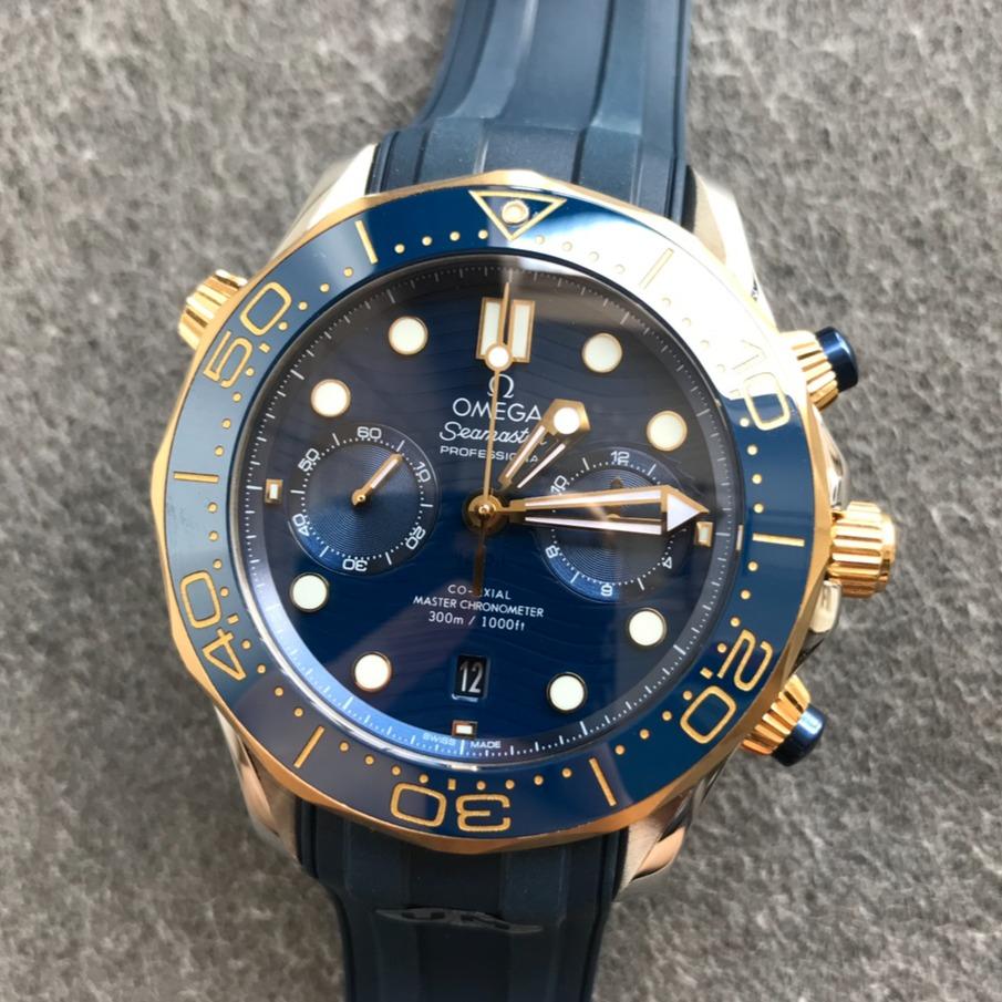 VARELLO CLASSIC DIVER 300M GOLD CASE CHRONOGRAPH 44MM BLUE DIAL