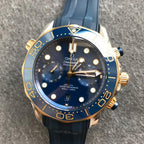 VARELLO CLASSIC DIVER 300M GOLD CASE CHRONOGRAPH 44MM BLUE DIAL