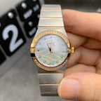 VARELLO CLASSIC LADIES 27MM QUARTZ DIAMOND BEZEL MOTHER OF PEARL DIAL