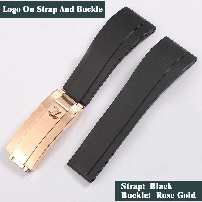 ROSE GOLD-TONE RUBBER REPLACEMENT STRAP FOR WATCHES