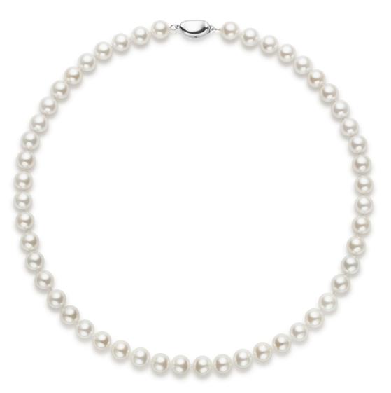 Minimalist Classic Pearl Strand Necklace – Minimalist Round Pearl Beaded Necklace for Women – Elegant Everyday Jewelry for Women