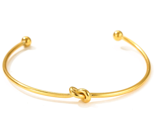 Minimalist Minimalist Gold Open Cuff Bracelet – Adjustable Elegant Bangle for Women – Elegant Everyday Jewelry for Women
