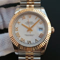 CLASSIC II GOLD STEEL WHITE DIAL ARABIC NUMERALS