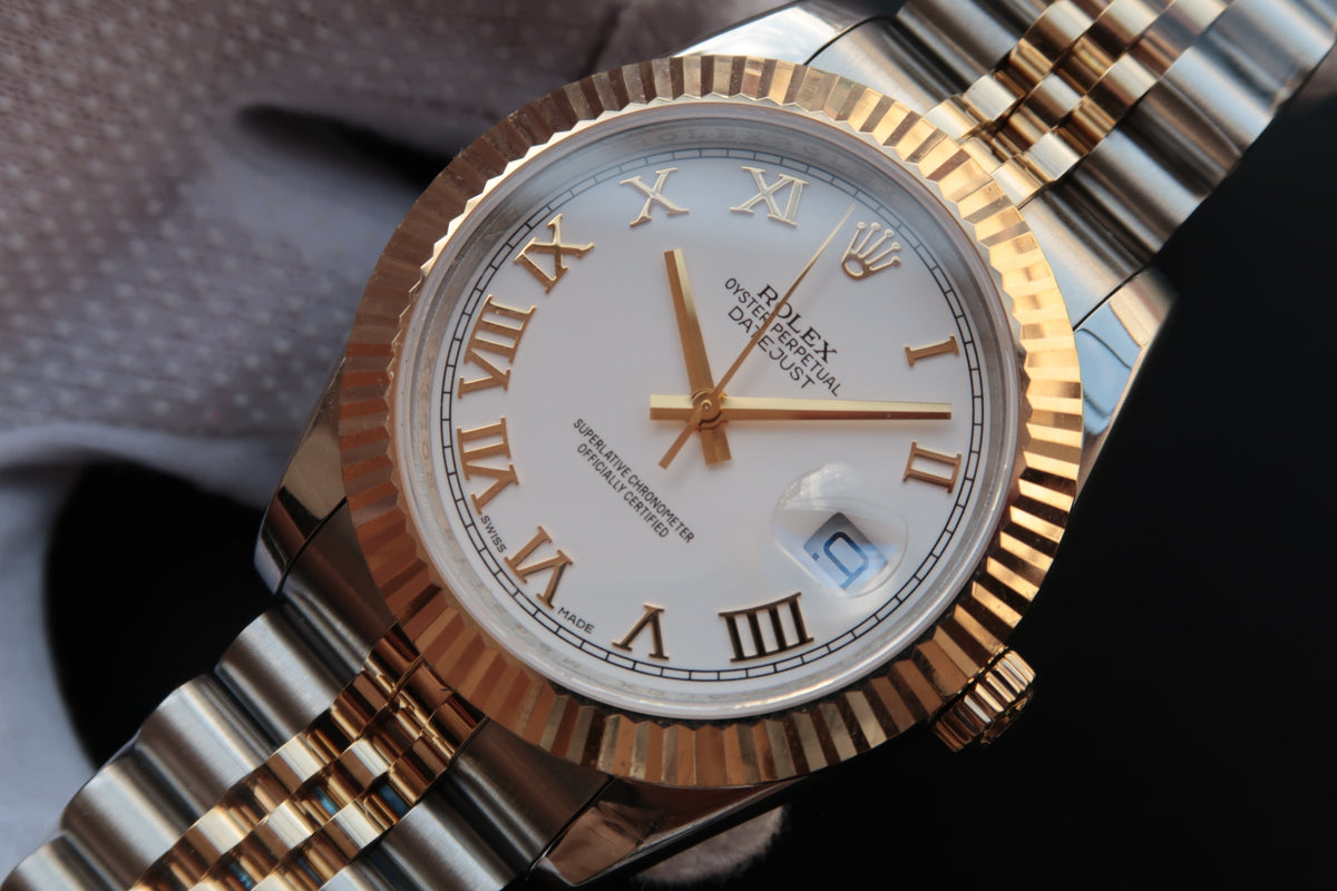 CLASSIC II GOLD STEEL WHITE DIAL ARABIC NUMERALS