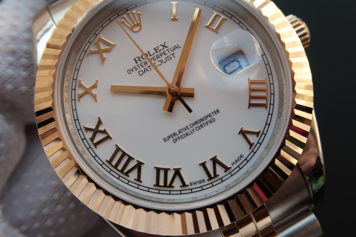CLASSIC II GOLD STEEL WHITE DIAL ARABIC NUMERALS