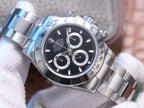 CLASSIC 40MM STAINLESS STEEL CASE BLACK DIAL WATCH