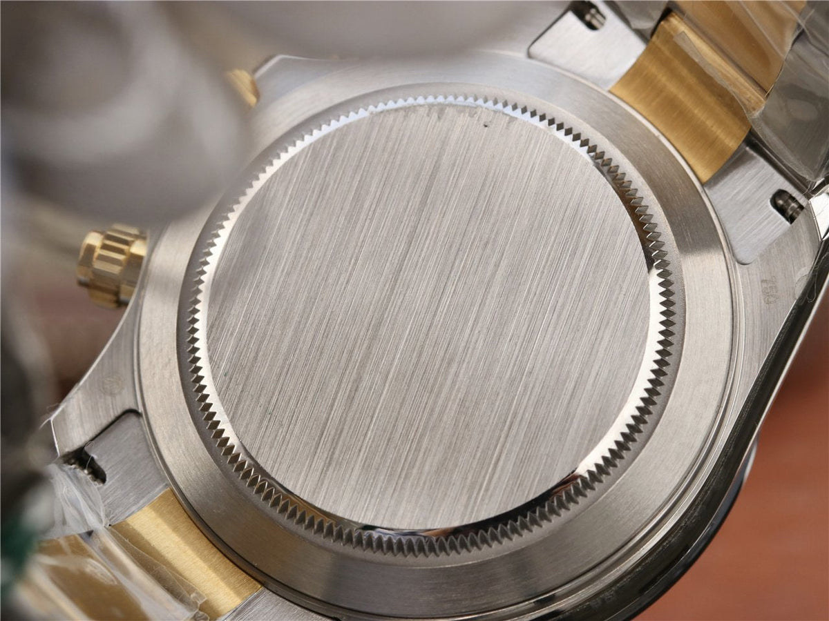 CLASSIC 40MM TWO-TONE GOLD-TONE & STAINLESS STEEL BLACK BEZEL WHITE DIAL WATCH