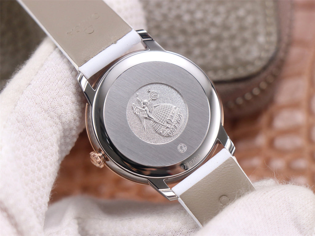 VARELLO CLASSIC  PRESTIGE 32 ROSE GOLD DIAMOND BEZEL WHITE DIAL