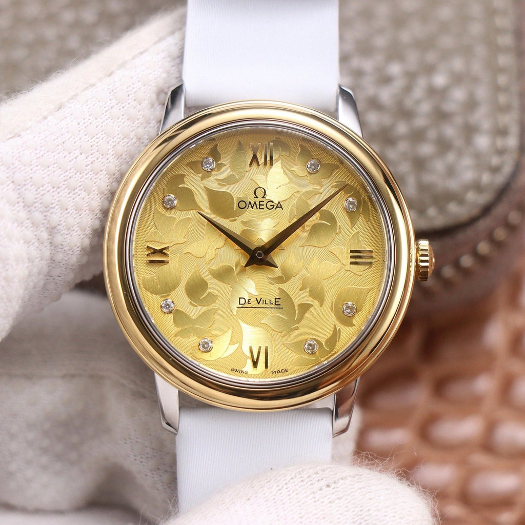 VARELLO CLASSIC  PRESTIGE 32 GOLD CASE YELLOW DIAL