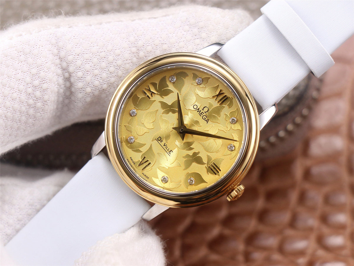 VARELLO CLASSIC  PRESTIGE 32 GOLD CASE YELLOW DIAL