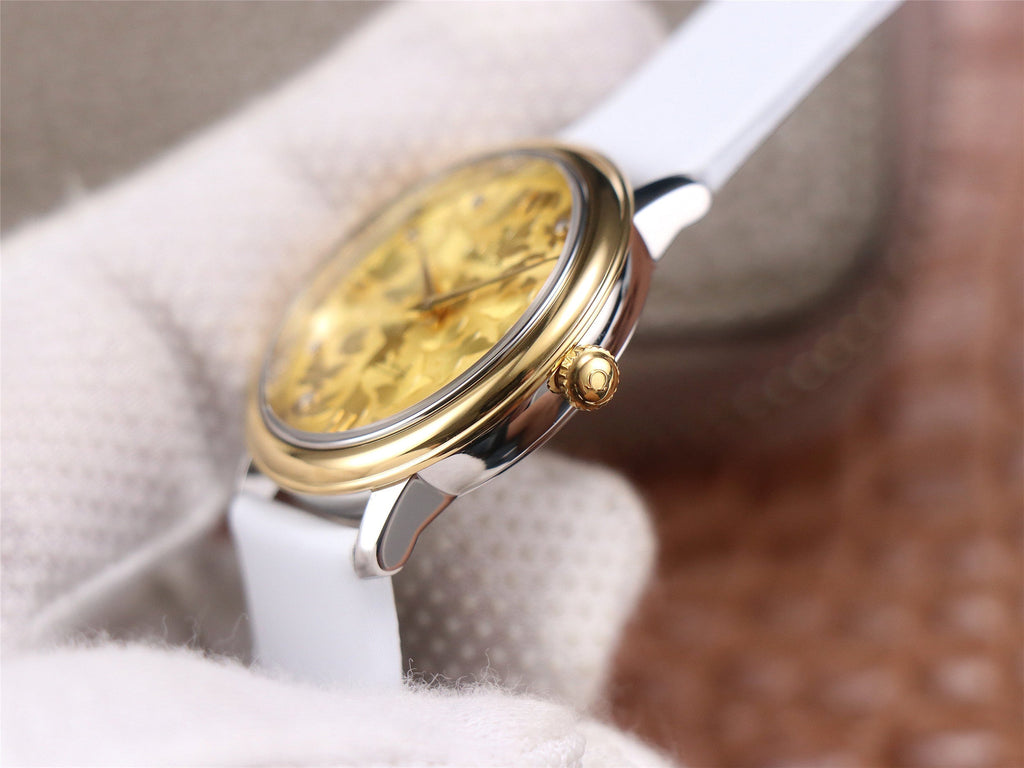 VARELLO CLASSIC  PRESTIGE 32 GOLD CASE YELLOW DIAL