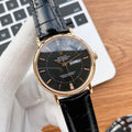 CLASSIC 39MM DAY-DATE LEATHER STRAP WATCH
