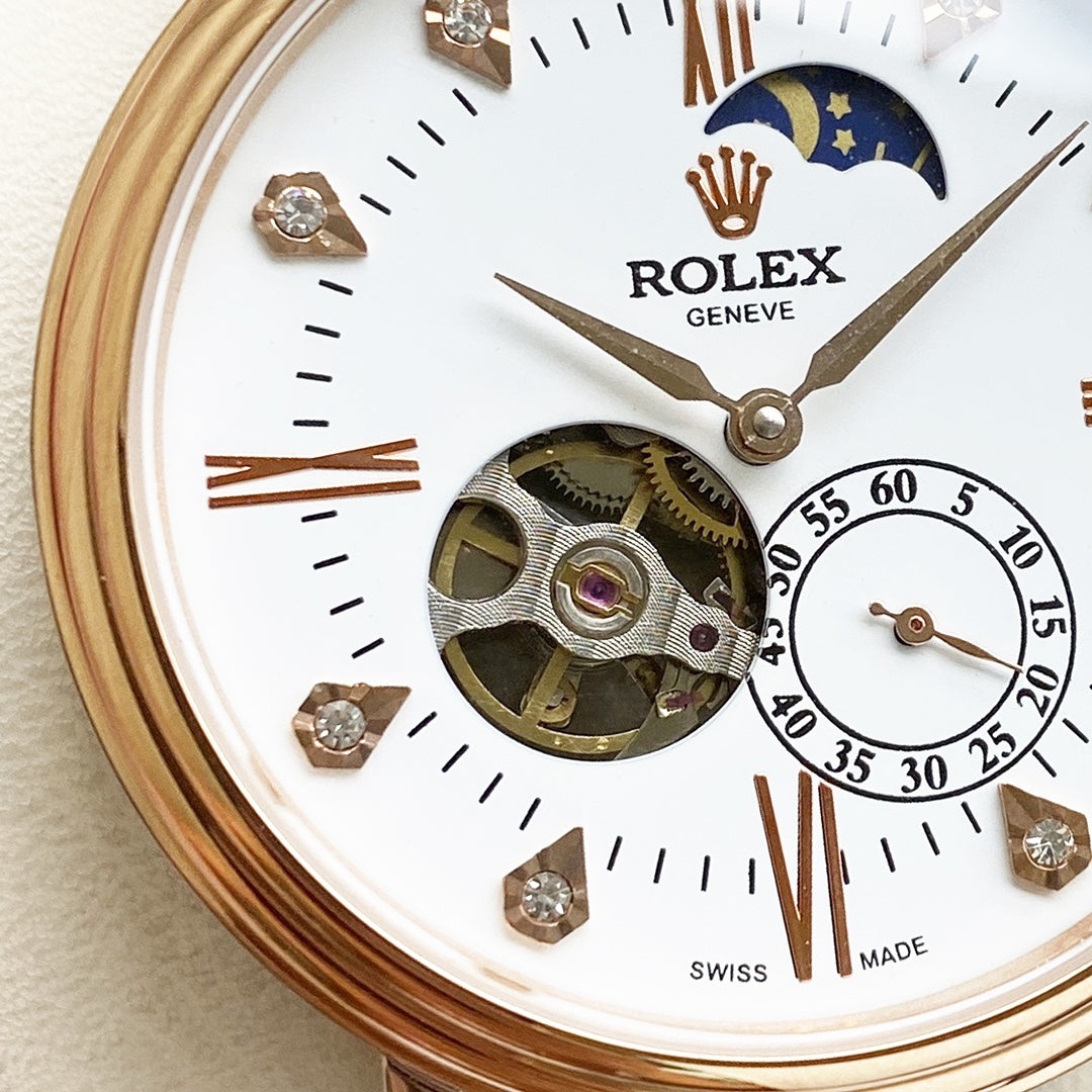 CLASSIC 40MM CASUAL LEATHER STRAP WATCH