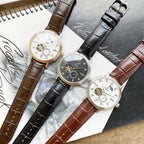 CLASSIC 40MM CASUAL LEATHER STRAP WATCH
