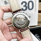 CLASSIC 40MM CASUAL LEATHER STRAP WATCH