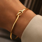 Minimalist Knot Open Cuff Bracelet