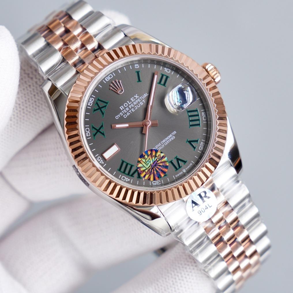 CLASSIC 41MM GREY ROMAN NUMERAL DIAL STEEL BRACELET WATCH