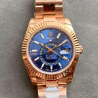CLASSIC 42MM ROSE GOLD-TONE BLUE DIAL WATCH