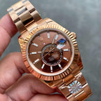 CLASSIC 42MM ROSE GOLD-TONE BROWN DIAL WATCH