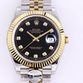 CLASSIC 41 TWO-TONE BLACK DIAL DIAMOND NUMERALS