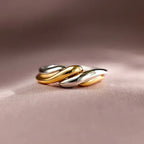 Intertwined Dual Tone Open Ring