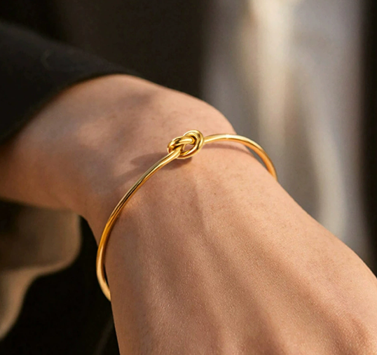 Minimalist Minimalist Gold Open Cuff Bracelet – Adjustable Elegant Bangle for Women – Elegant Everyday Jewelry for Women