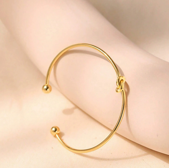 Minimalist Minimalist Gold Open Cuff Bracelet – Adjustable Elegant Bangle for Women – Elegant Everyday Jewelry for Women
