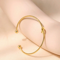 Minimalist Minimalist Gold Open Cuff Bracelet – Adjustable Elegant Bangle for Women – Elegant Everyday Jewelry for Women