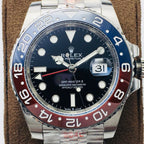 CLASSIC GMT RED & BLUE BEZEL STEEL BRACELET WATCH