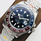 CLASSIC GMT RED & BLUE BEZEL STEEL BRACELET WATCH