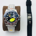 CLASSIC GMT RED & BLUE BEZEL STEEL BRACELET WATCH