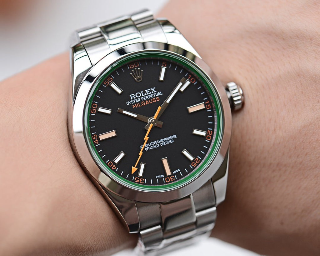 CLASSIC STAINLESS STEEL BLACK BLUE ORANGE DIAL