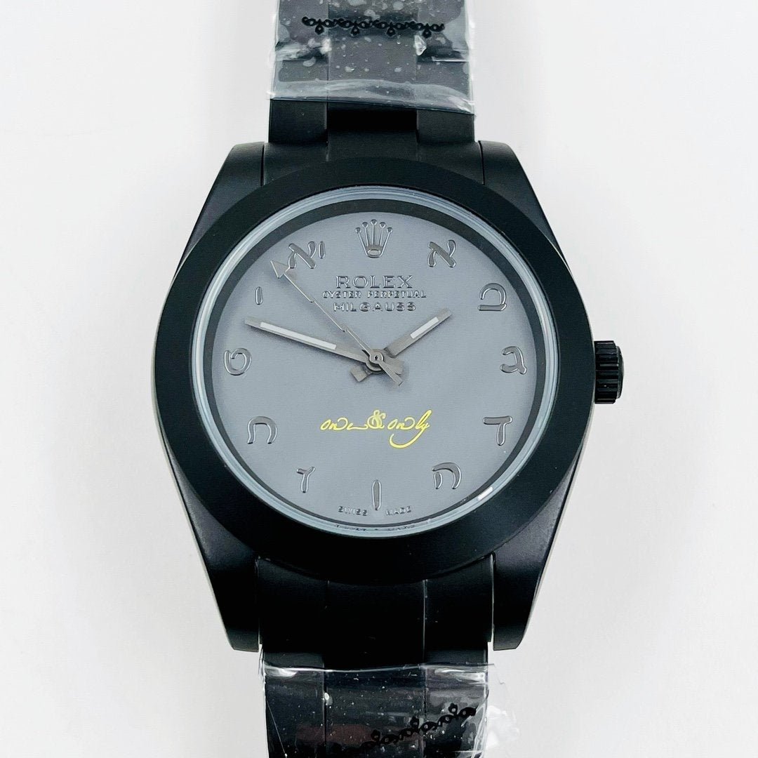 CLASSIC CUSTOM BLACK PVD CASE BLACK DIAL WATCH