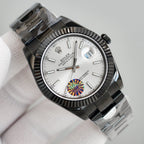 CLASSIC 41MM CUSTOM BLACK PVD CASE WHITE DIAL WATCH