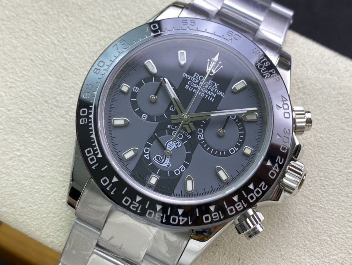 CLASSIC 40MM BLACK CERAMIC BEZEL CUSTOM SPECIAL DIAL CHRONOGRAPH WATCH